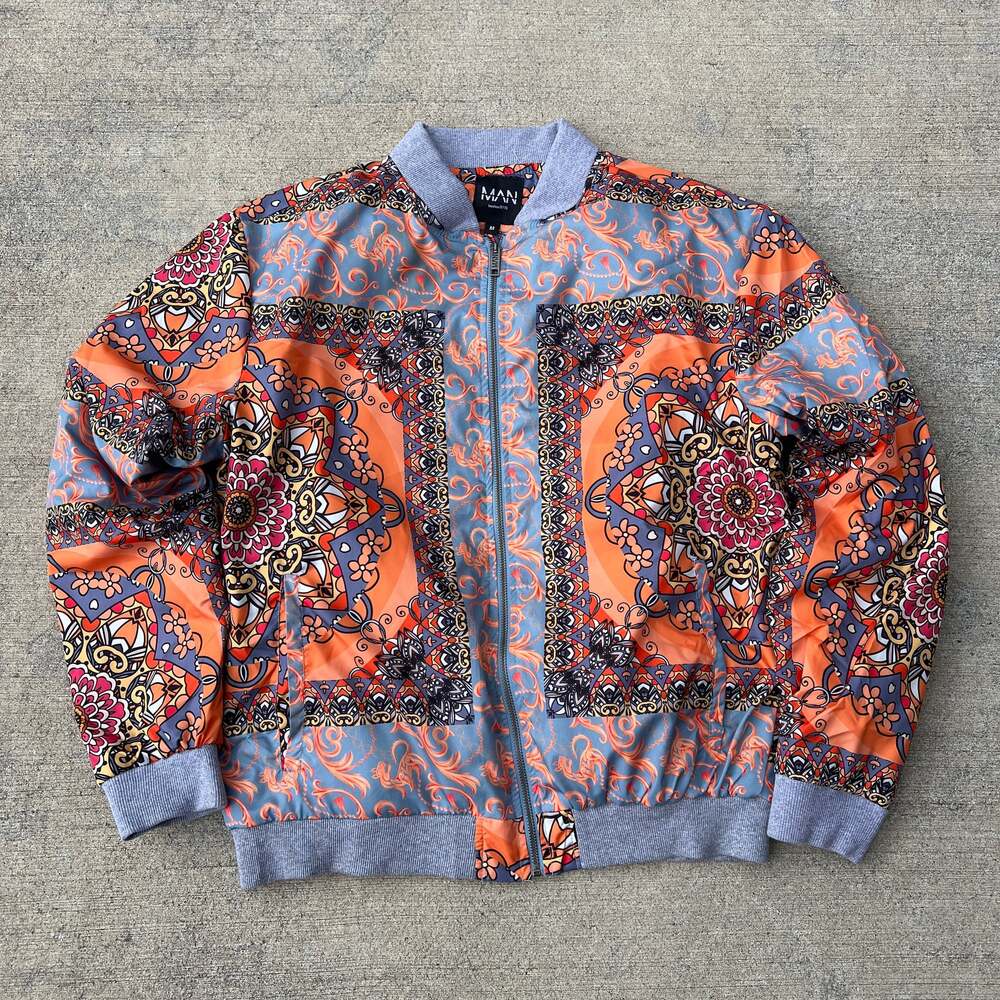 Paisley Print Bomber Jacket